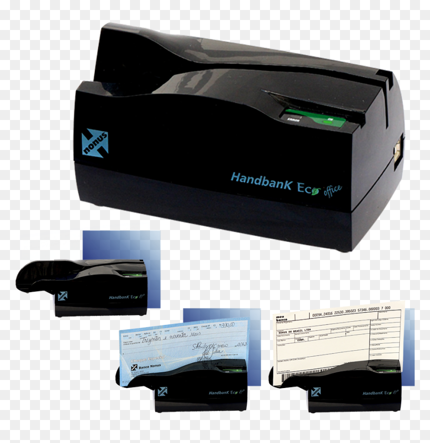 Leitor De Codigo De Barras Nonus Handbank Eco Office, HD Png Download - codigo de barra png