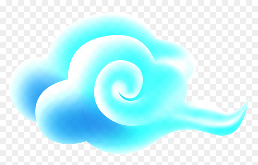 This Graphics Is Sky Blue Cloud Cartoon Transparent, HD Png Download - blue cloud png