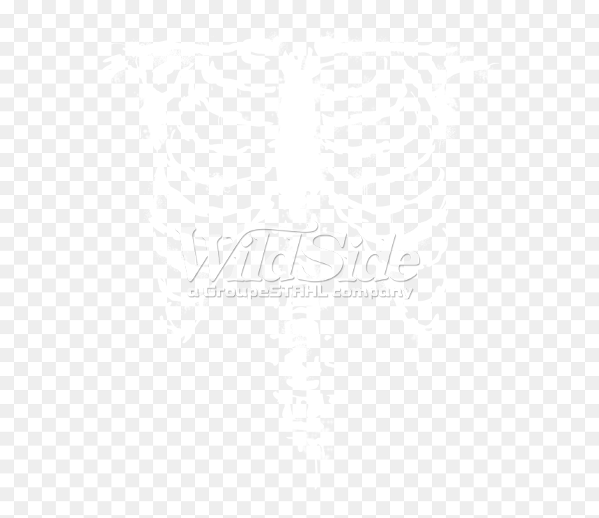 Ribcage Front White Ink The Wild Side - Ribcage T Shirt, HD Png Download - rib cage png