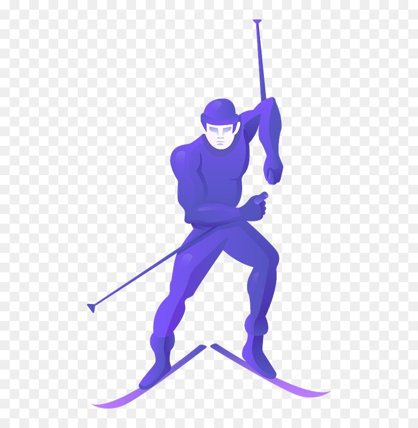 Ski Clipart - Superhero, HD Png Download - ski png