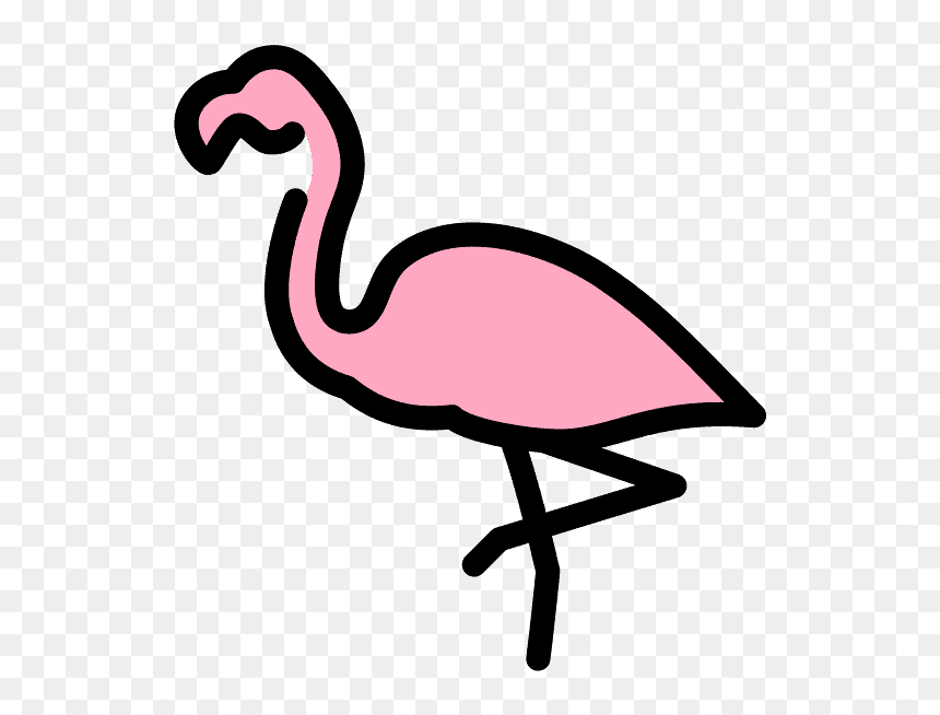 Flamingo Emoji Clipart - Greater Flamingo, HD Png Download - flamingo clipart png