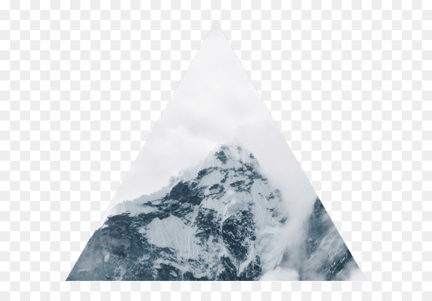 Triangle Mountain Snow Clouds - Summit, HD Png Download - snow mountain png