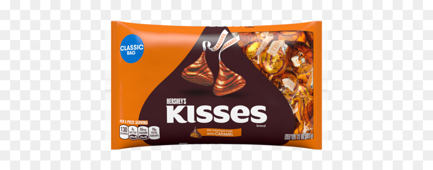 Caramel Kisses - Kisses Chocolate Pieces, HD Png Download - hershey kiss png