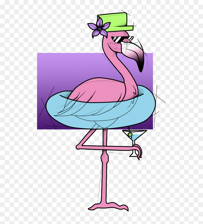 Thanksgiving Clipart Flamingo Clipart Library Stock - Party Flamingo Clipart, HD Png Download - flamingo clipart png