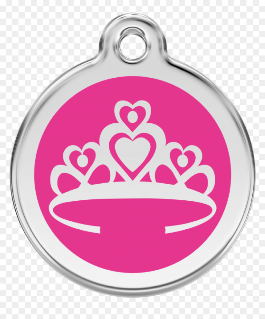 Pink Dog Id Tag Crown, HD Png Download - pink tiara png