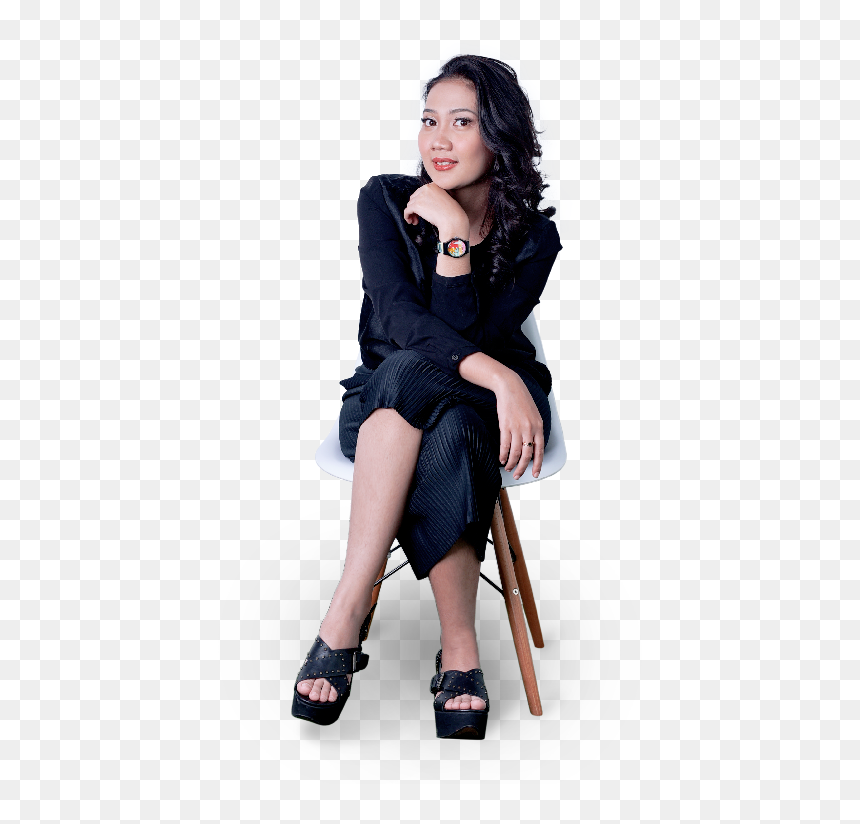 Sitting, HD Png Download - black fashion model png
