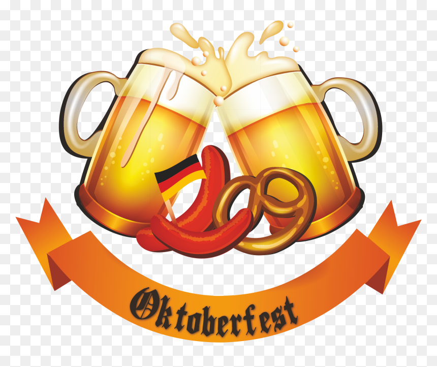 Oktoberfest Vector Invitation - Beer Glass Cheers Png, Transparent Png - beer vector png