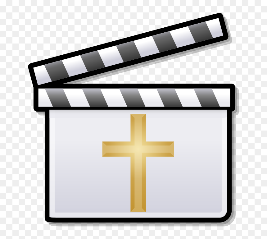 Silent Film Clipart, HD Png Download - golden cross png