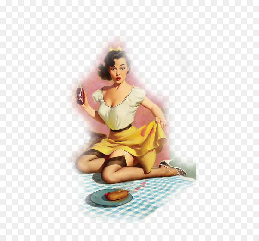 50"s Pin Up Girl Art, Transparent Png - 50s Pin Up Art, Png Download - pinup png