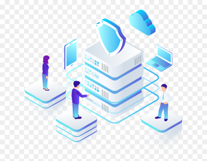 Hybrid Cloud Management Platform - Database, HD Png Download - blue cloud png