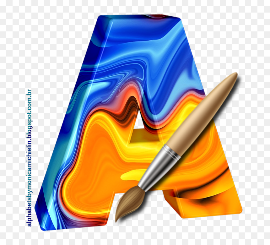 Aquarela Com Pincel Alfabeto Png - Letra Do Sonic Alfabeto, Transparent Png - pincel png
