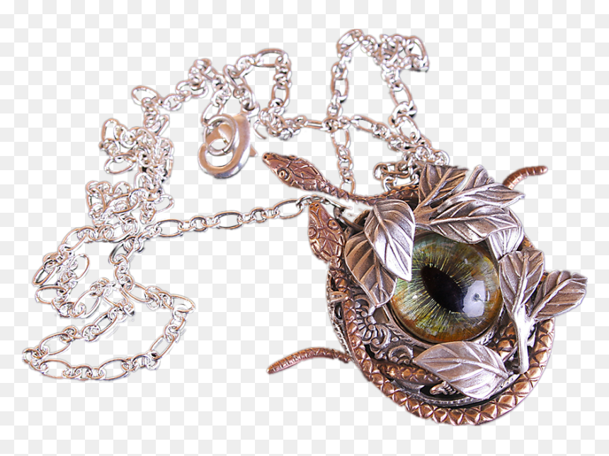 Gothic Necklace Serpent Necklace Snake Eye Necklace - Pendant, HD Png Download - snake eye png