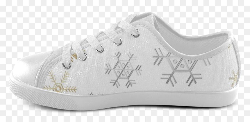 Silver And Gold Snowflakes On A White Background Canvas - Walking Shoe, HD Png Download - silver background png