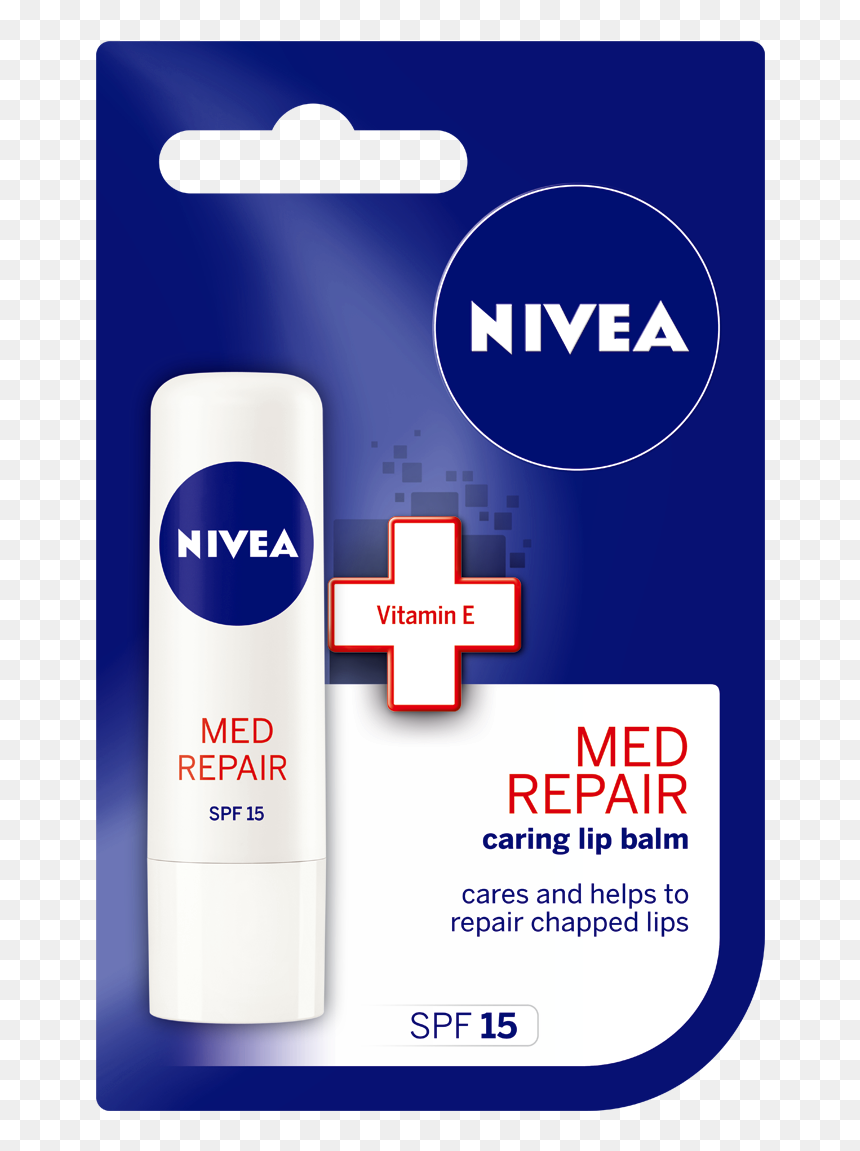 Nivea Lip Balm Med Repair, HD Png Download - chapstick png