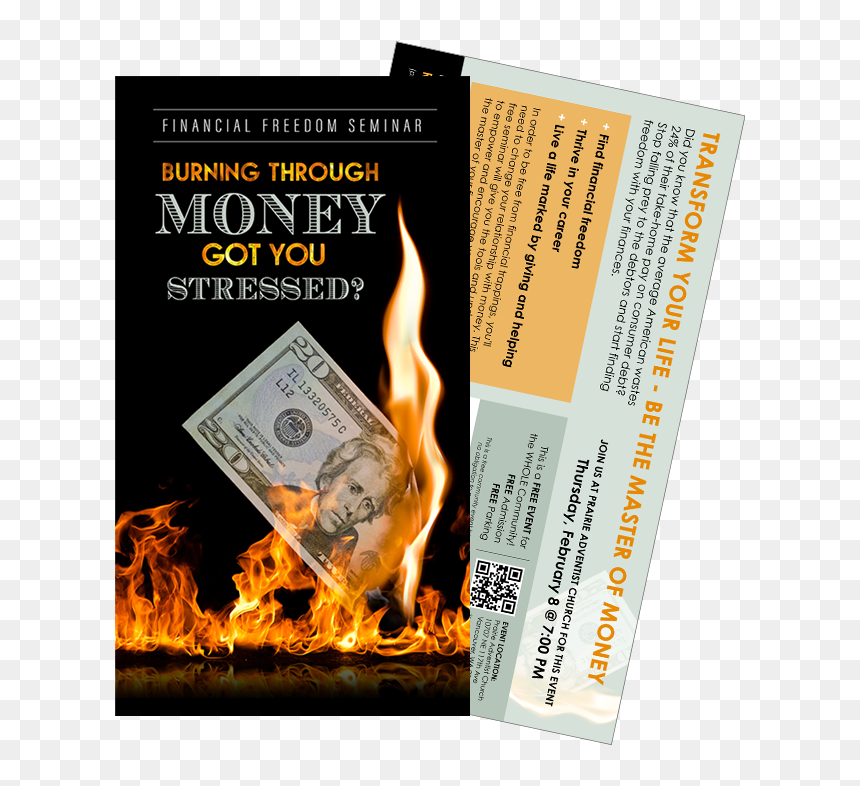 Book Cover, HD Png Download - burning money png