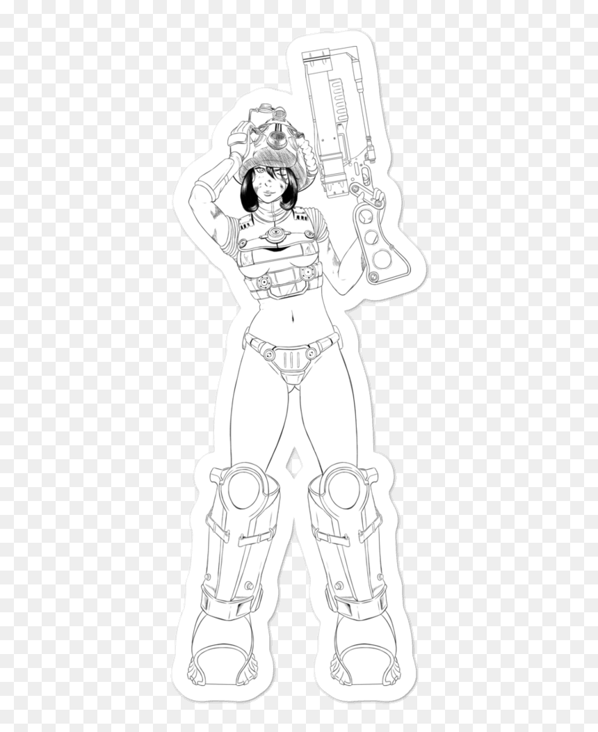 Image Of T-51b Pinup Girl - Illustration, HD Png Download - pinup png