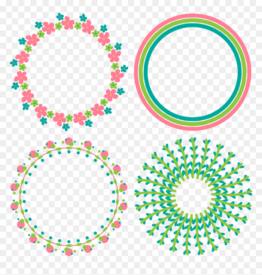 Transparent Floral Circle Png - Circle Spiral Dot Png, Png Download - floral circle png