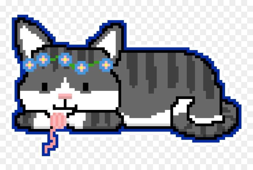 Another Sleeping Cat - Sleeping Cat Pixel Art, HD Png Download - sleeping cat png