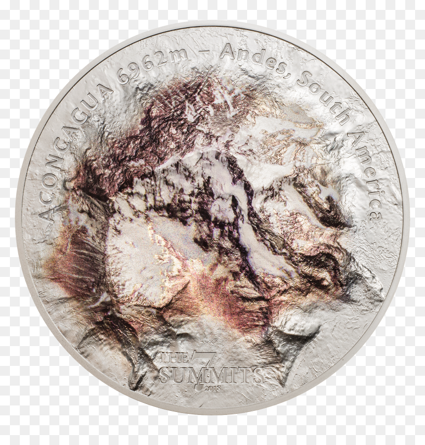 2018 $25 Cook Islands 7 Summits Aconcagua 5oz - Aconcagua Cook Islands, HD Png Download - gold coins falling png