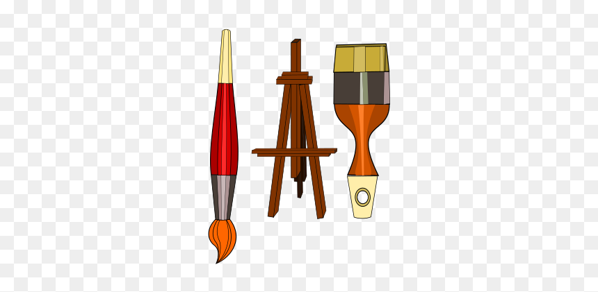 Arte - Lukisan Easel Painting, HD Png Download - pincel png