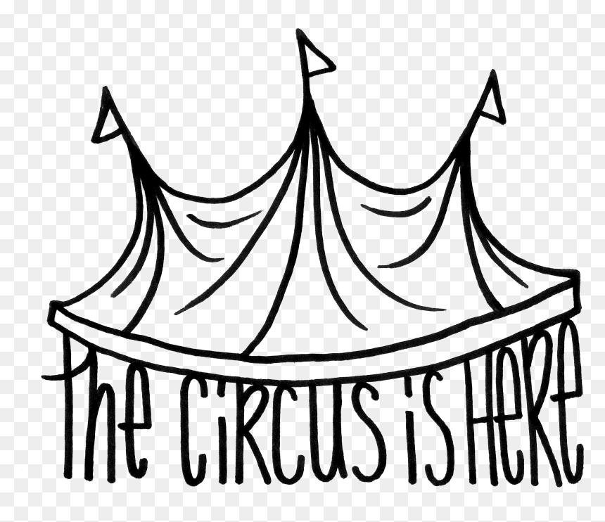 Bath Drawing The Circus Banner Transparent Stock - Circus Drawing Png, Png Download - circus banner png
