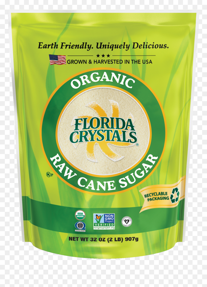 Organic Raw Cane Sugar Florida Crystals, HD Png Download - sugar cane png