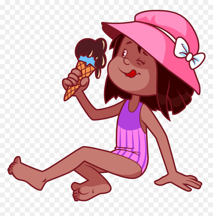 Boy Ice Cream And Hat Png - Child Eating Ice Cream Clipart, Transparent Png - apple cartoon png