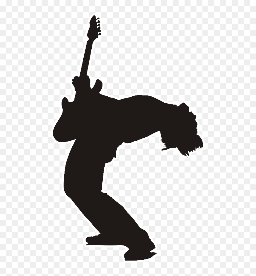 Rock Guitar Player Silhouette , Png Download - Guitar Player Silhouette, Transparent Png - guitar player png