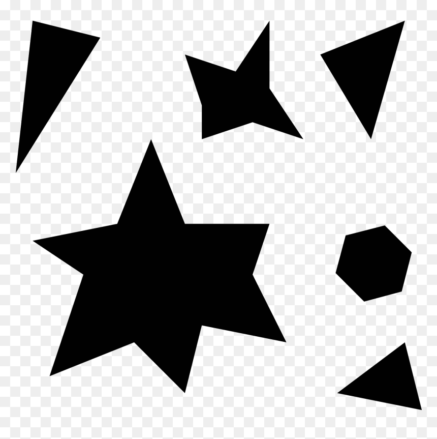 The Image Has A Variety Of Misshapen Objects Arranged - Icon, HD Png Download - small star png