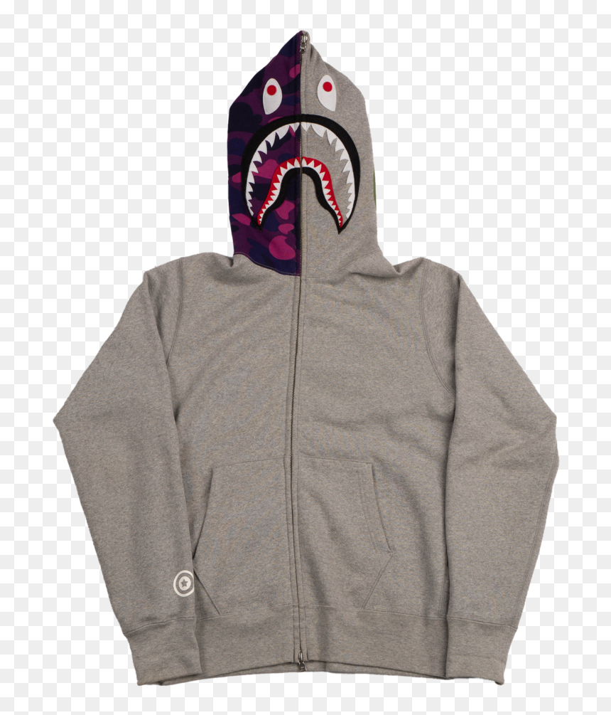 Hoodie, HD Png Download - bape shark logo png