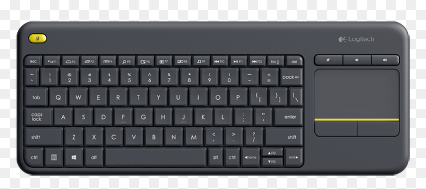 Logitech K400 Plus White Wireless Keyboard With Touchpad - Logitech Wireless Keyboard, HD Png Download - keyboard keys png