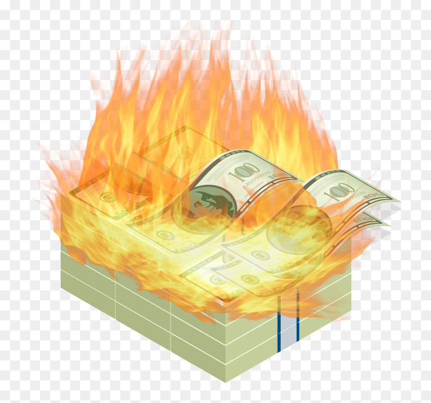 Banknote, HD Png Download - burning money png