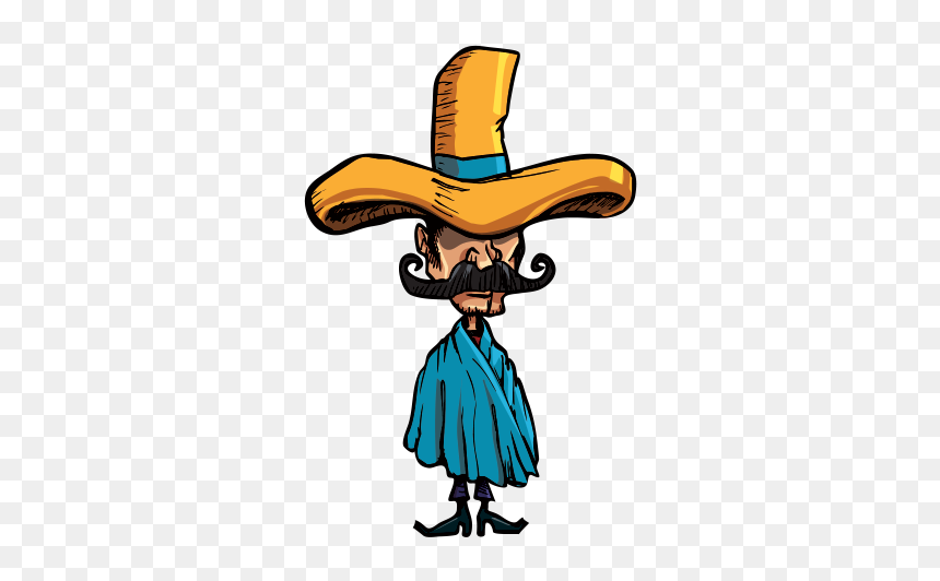 Mexican With Sombrero - Caricatura De Mexicano, HD Png Download - mexican sombrero png