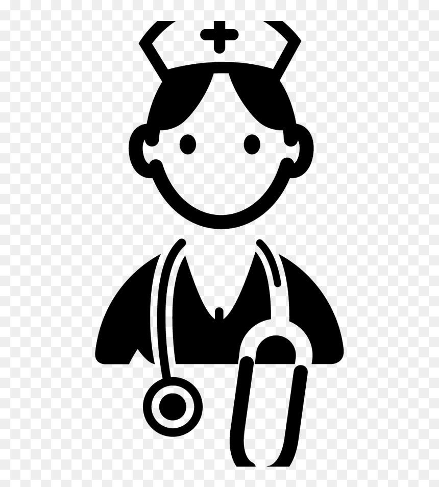 28 Collection Of Nursing Clipart Black And White - Clip Art Nurse, HD Png Download - nursing png