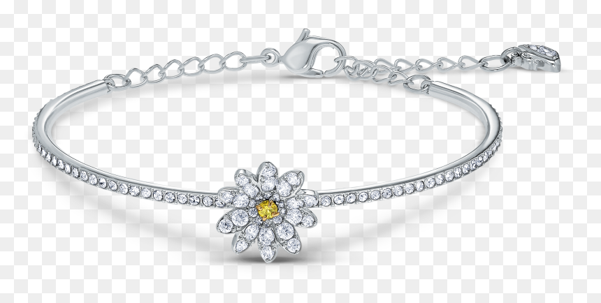 Eternal Flower Bangle, Yellow, Mixed Metal Finish - Swarovski Eternal Flower Bangle, HD Png Download - metal circle png