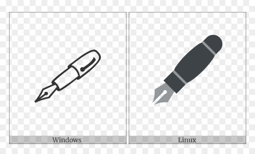 Lower Left Fountain Pen On Various Operating Systems - Fountain Pen, HD Png Download - fountain pen png