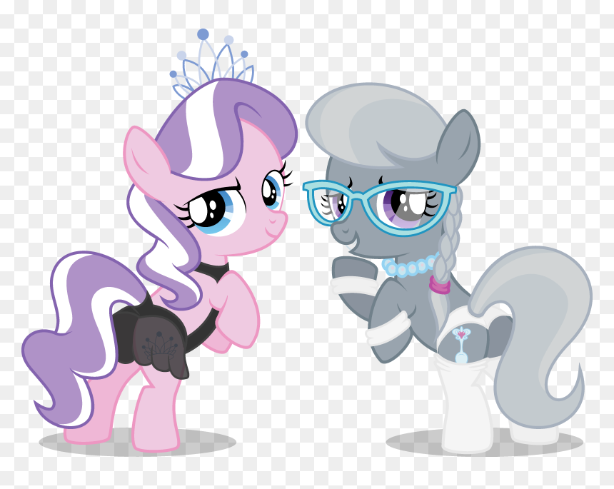 Pony Horse Pink Mammal Cartoon Vertebrate Horse Like - My Little Pony Diamond Tiara And Silver Spoon, HD Png Download - pink tiara png
