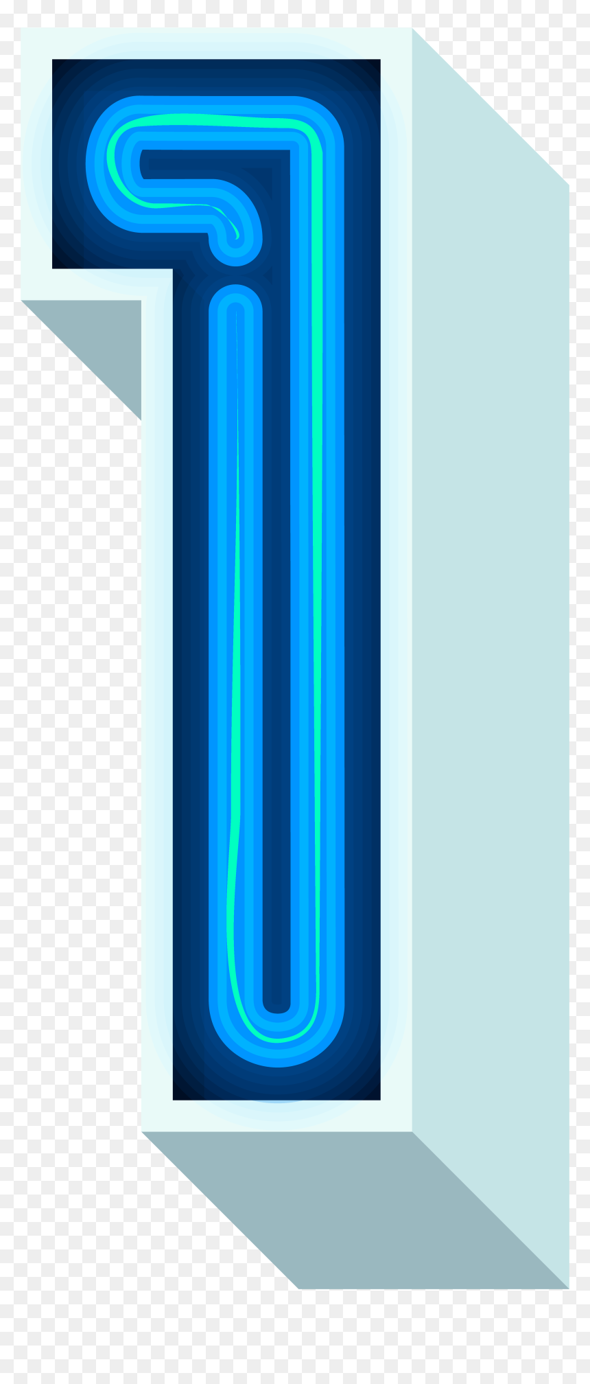 One Clipart Blue - Graphic Design, HD Png Download - neon arrow png