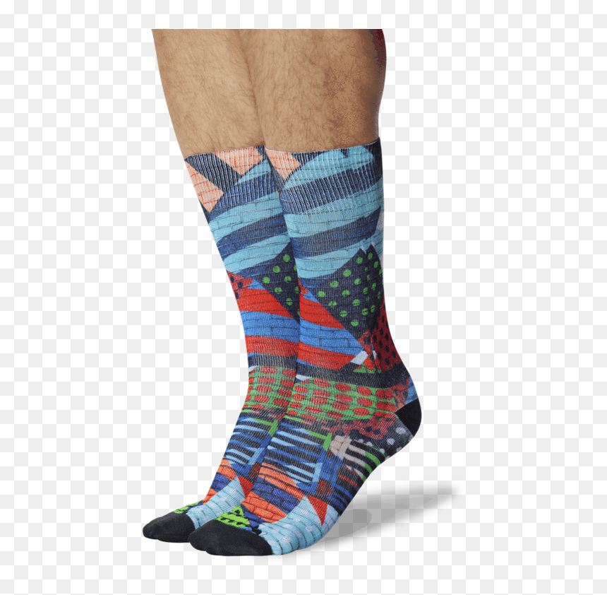 Men"s Graffiti Wall Tube Socks Multi Colored On Leg - Sock, HD Png Download - graffiti wall png