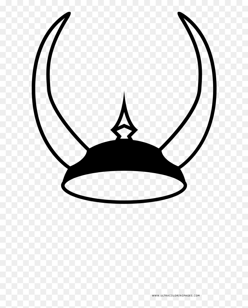 Viking Hat Coloring Page - Drawing, HD Png Download - viking hat png