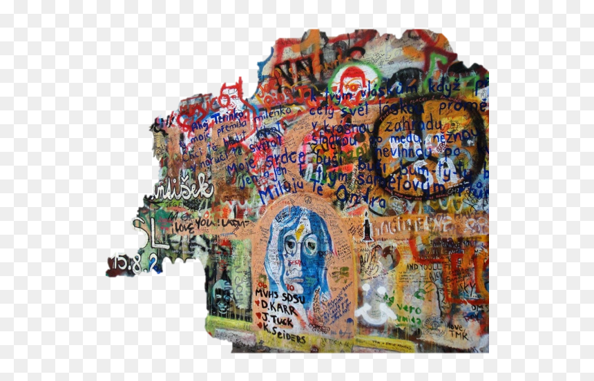 Lennon Wall, HD Png Download - graffiti wall png