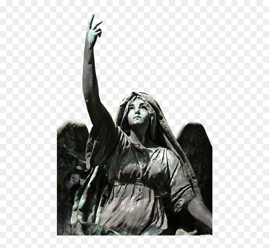 Canvas Print Sculpture Cemetery Angel Statue Figure - Whisper In The Wind Venita Coelho, HD Png Download - angel statue png