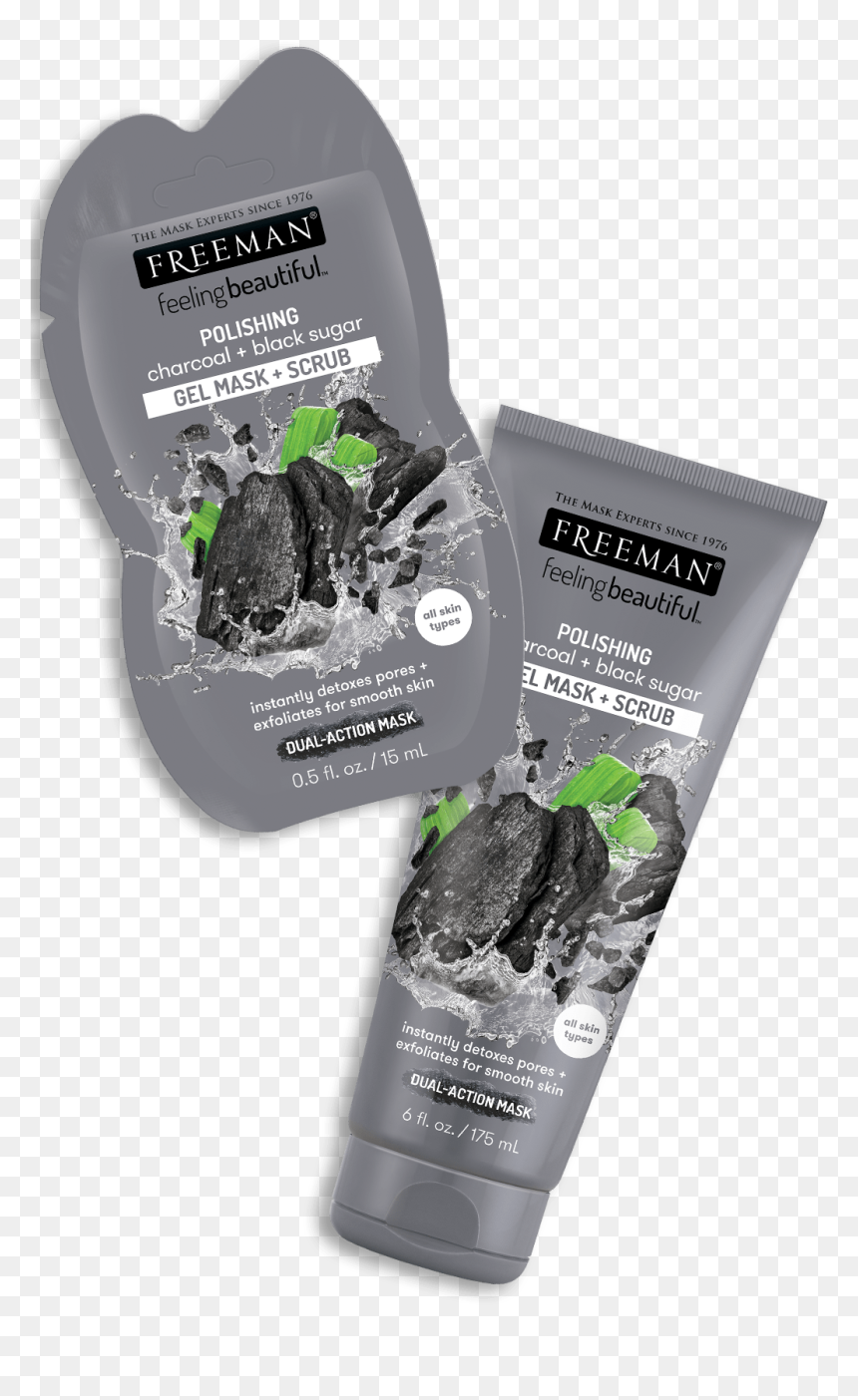 Charcoal Gel Mask Freeman, HD Png Download - charcoal png