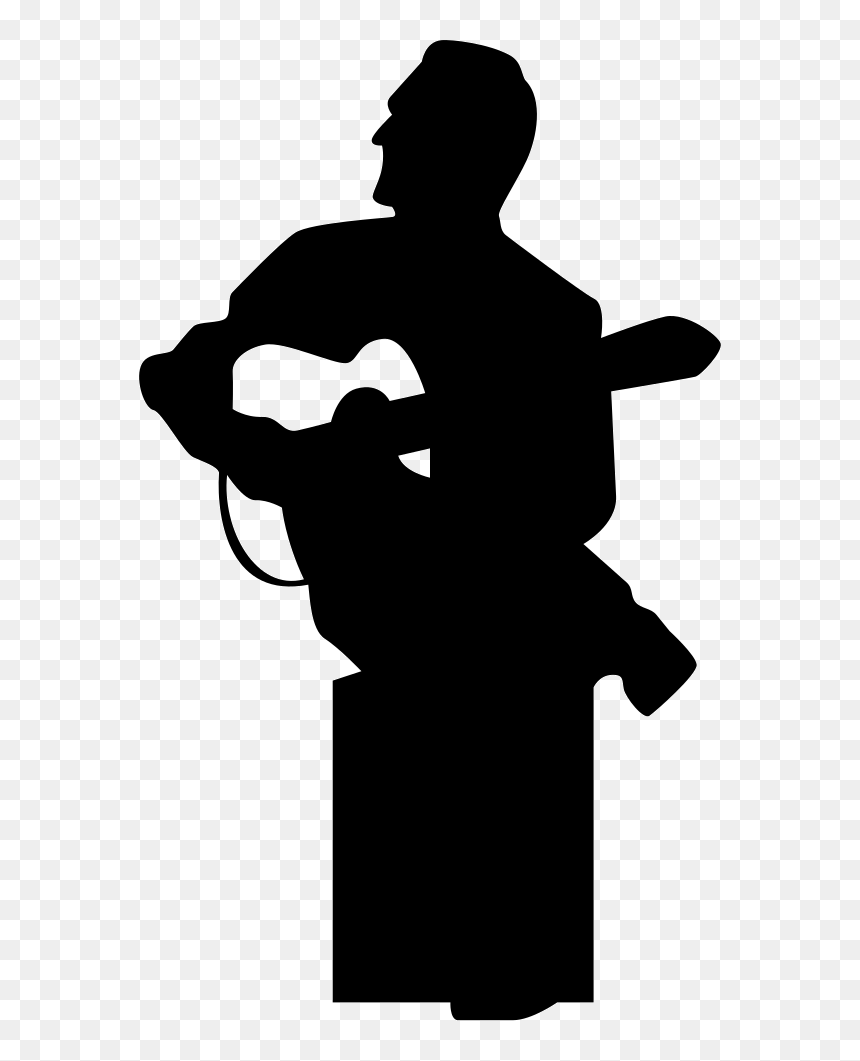 Musician Guitar Player Playing Flamenco - Png Playing Music Silhouette, Transparent Png - guitar player png
