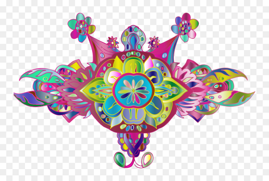 Prismatic Floral Hand Drawn Line Art - Line Art, HD Png Download - hand drawn line png