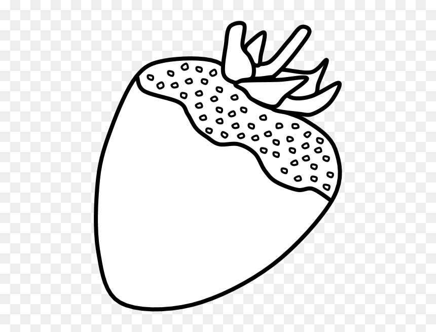 Chocolate Dipped Strawberry, Black And White - Strawberry White Png, Transparent Png - chocolate covered strawberries png