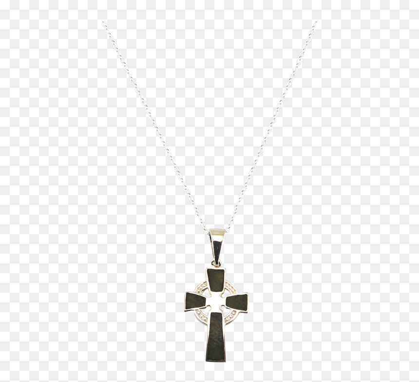 61601 Celtic Cross On Chain Locket - Locket, HD Png Download - cross necklace png