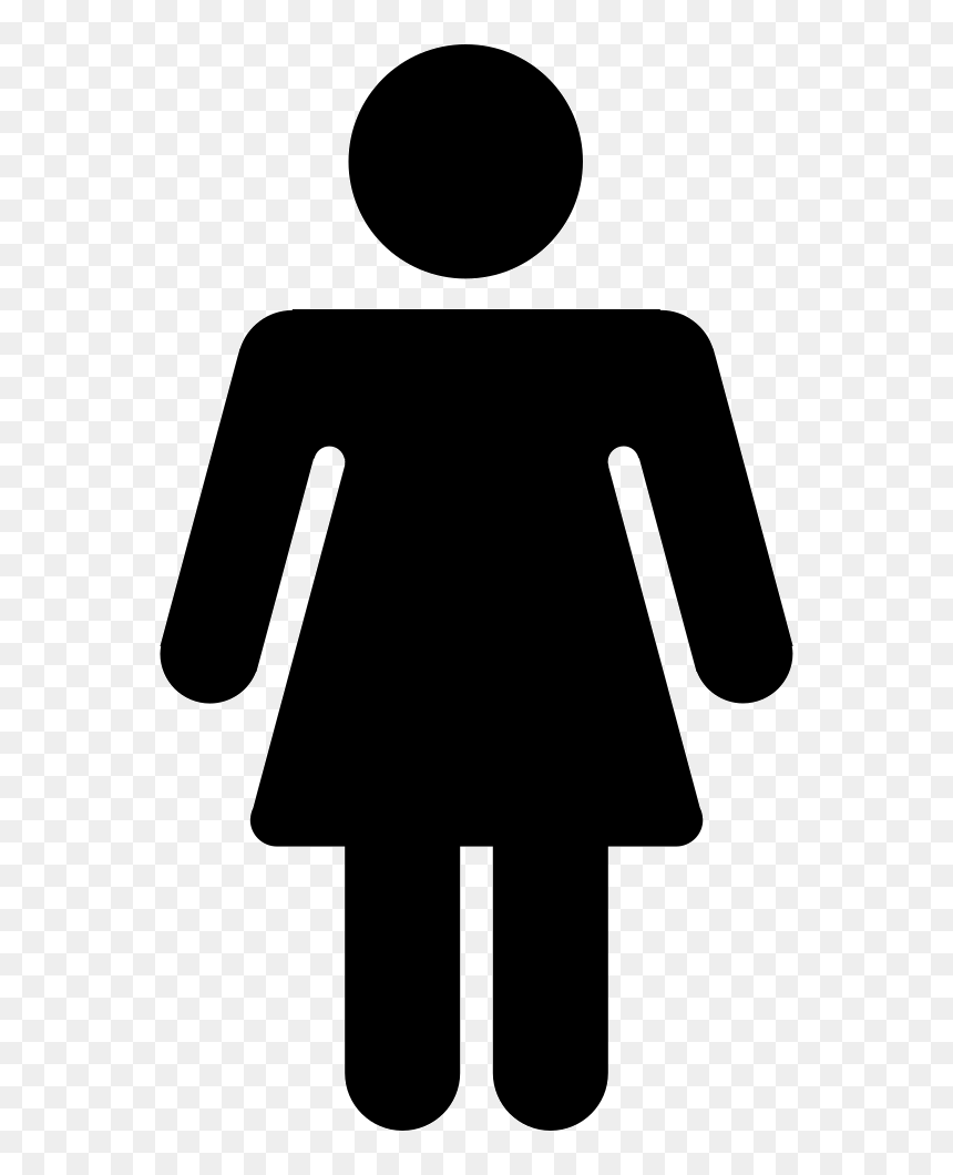 Female Toilet Signs Clip Art Transparent Png , Png - Woman Silhouette Blue Png, Png Download - female sign png