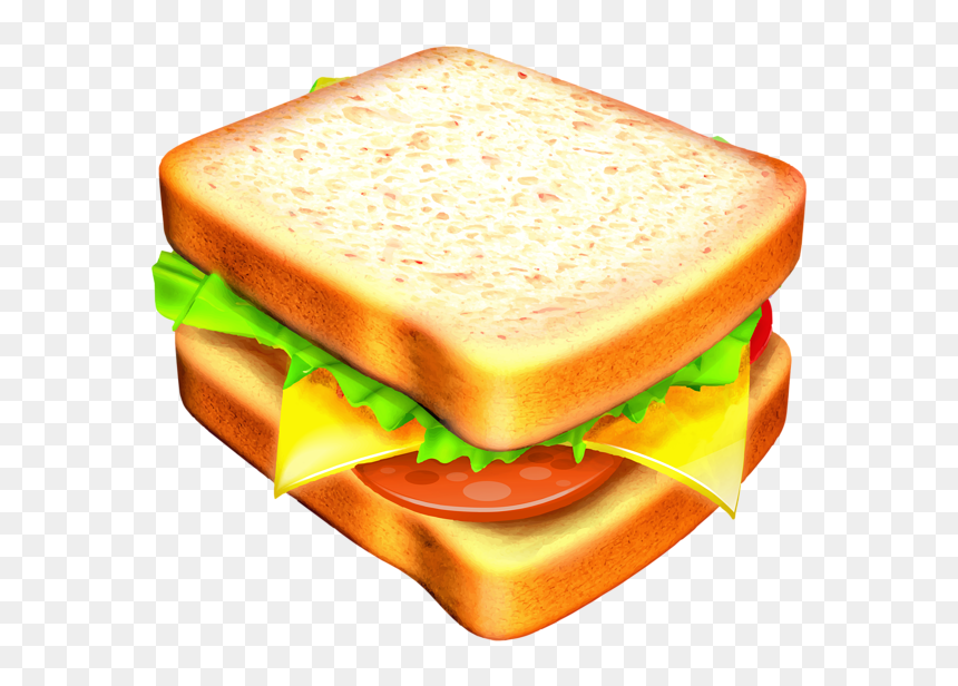 Sandwich Clipart Transparent, HD Png Download - cartoon food png