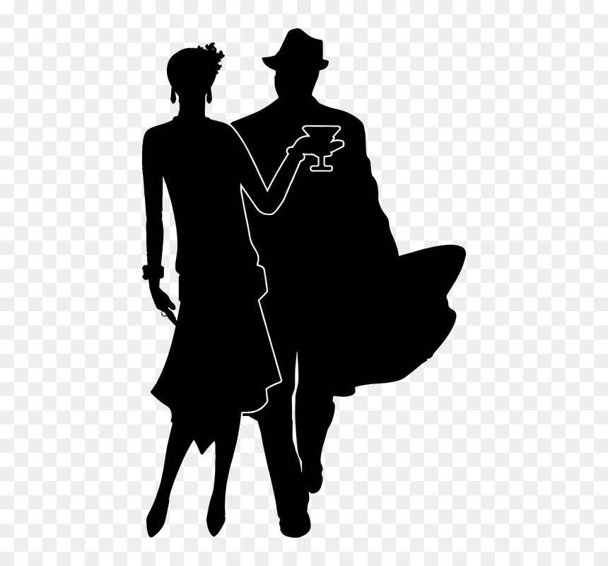 1930s Woman Silhouette Png Transparent, Png Download - gatsby png